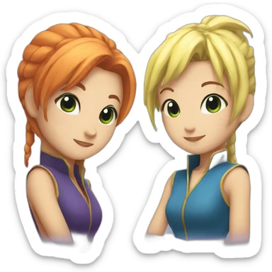 Leffy et nami sticker