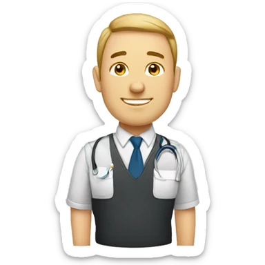 Professional person emoji for testimonial  sticker