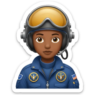 African American F-35 navy pilot sticker
