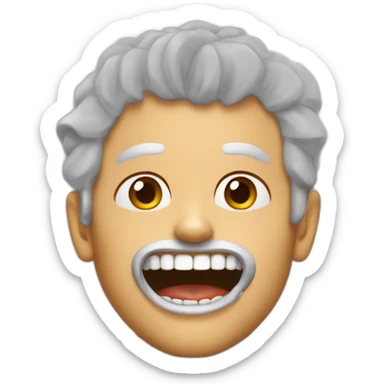 A man that got teeth removed just now sticker