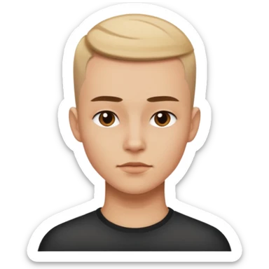 cabelo tipo rapado dos lados sticker