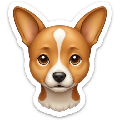 Vira lata caramelo claro pelo todo caramelo claro homogenous sem manchas , de orelha em pé e pelo curto liso  sticker