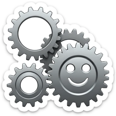 settings gear icon for site navigation. sticker