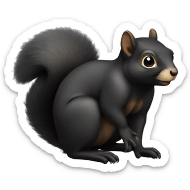 Black squirrel  sticker