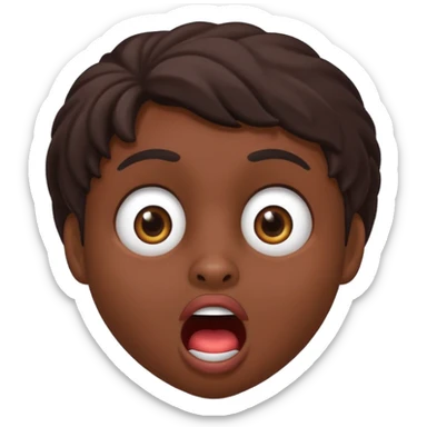 Boomganza character, surprised face sticker