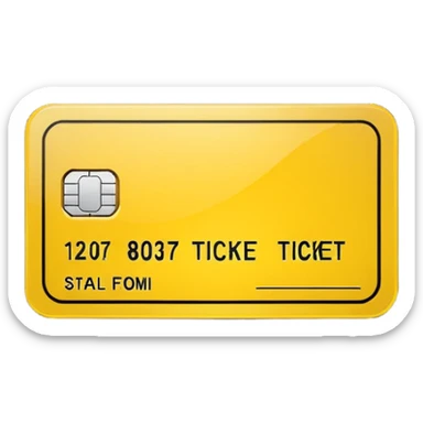 yellow ticket card  sticker