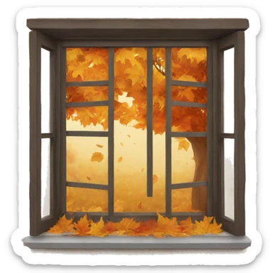 autumn window sticker