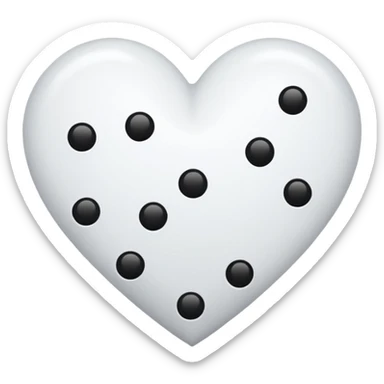 Esse emoji "🤍" com bolinhas pretas  sticker