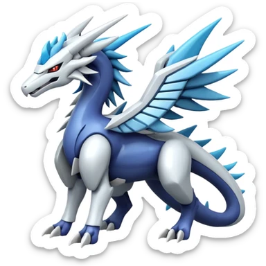 Futuristic Suicune-Dialga-Kyurem-Reshiram-Creature, (full body) sticker