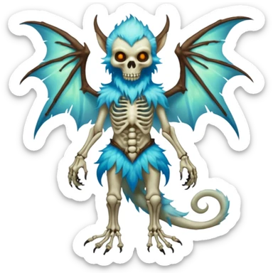 Draconian Faerie Elvish Giant Dwarfed Zombiefied Vampiric Spectral Ghostly Ghoulish Skeletal Furry Fuzzy Fluffy Feathery Translucent Transparent Luminescent Bioluminescent, full body sticker