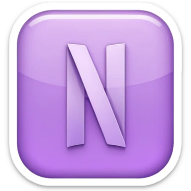 Netflix aesthetic "N" logo in pastel purple sticker
