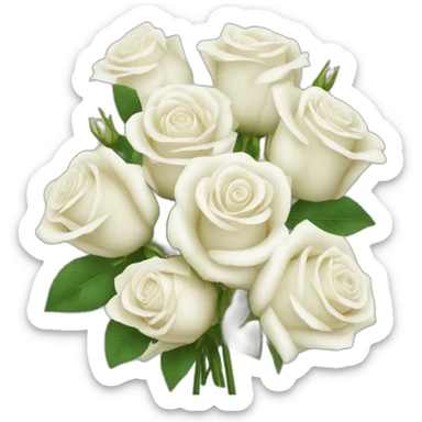 Bouquet of white roses sticker