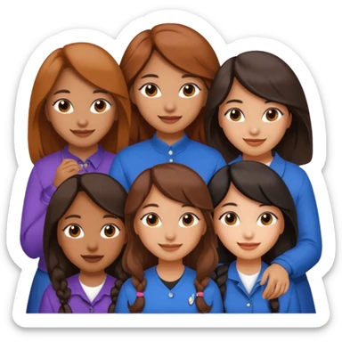 Katseye music group 6 members all girl 2 brown girl 1 korean 1 latina sticker