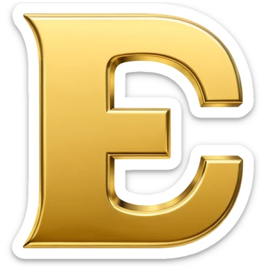 Currency crypto money symbol for the money "Fcoins" letter F in gold sticker