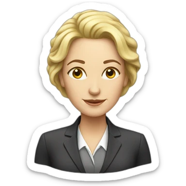 white woman executive sticker