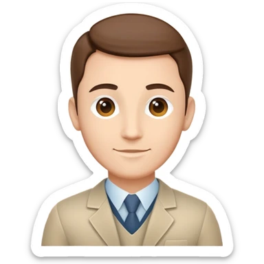 Design a minimalistic, friendly avatar icon representing Theirry, an AI therapist. The icon should feel calm, professional, and emotionally supportive—like a gentle, approachable guide. Use soft shapes, neutral or calming tones, and avoid overly robotic or cartoonish features. No sharp lines or expressions—just a warm, composed face that evokes trust, care, and emotional presence.

Make it abstract or human-inspired, but keep it simple, elegant, and web-friendly. sticker