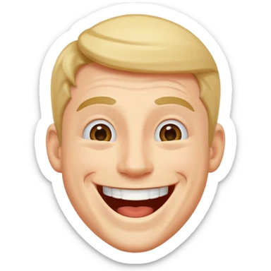 man laughing like he knows everything sticker