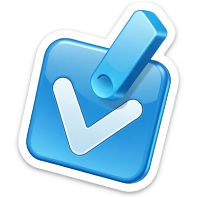 Make the emoji of roblox verify blue tick in rectangle sticker
