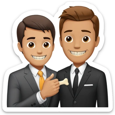 Gender: Male Hair: Over-gelled side part with awkward cowlick Face: Forced smile showing all 12 teeth Clothes: Ill-fitting suit with "Hello My Name Is" sticker peeling off Action: Bone-crushing handshake with visible pain lines sticker