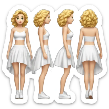 hyperrealistic-full-body-caucasian-curvy-beauty-jumping-white-skirt-back-and-front-views-strong-wind sticker