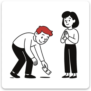 man should find money on the road and take it while women is watching sticker