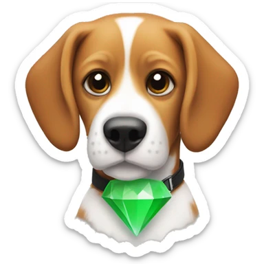 Beagle with Sims Plumbob sticker