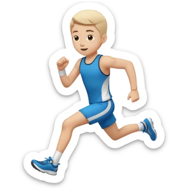 High resolution of ful body kid running  sticker