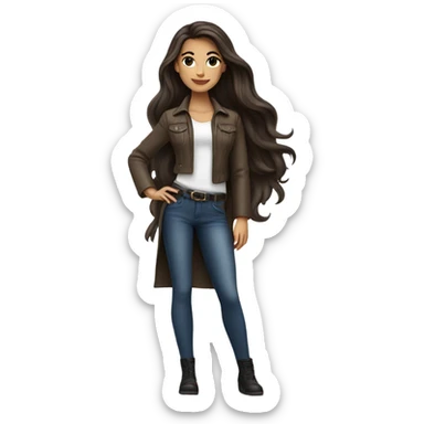 Brunette Model  sticker