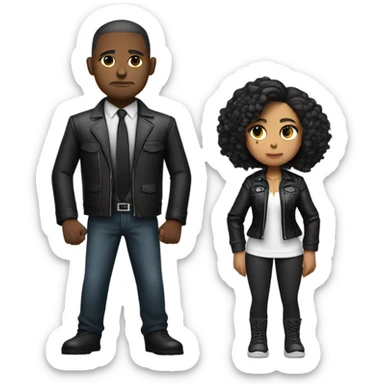 Gangster interracial couple praying  sticker
