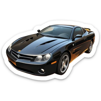 An icon showing an action-packed scene with a character driving a fast car through a bustling city, inspired by GTA 4. The design features dynamic movement, with explosions and chaos in the background, symbolizing high-speed chases and intense action. Transparent background. sticker