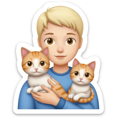 Cat woth a person sticker