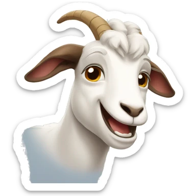 goat smiling sticker