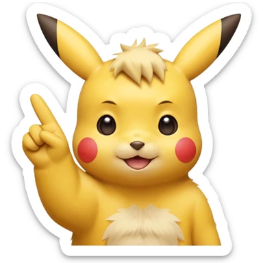 pikachu qui fais le signe JUL sticker