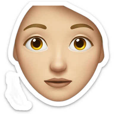 tired white woman only face with bruises under the eyes sticker