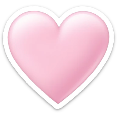light pink heart  sticker