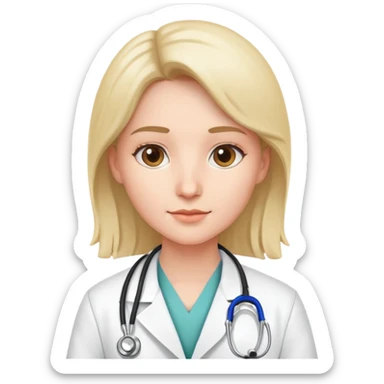 doctor with stethoscope sticker