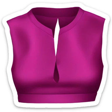 Realistic magenta cut out silk crop top blouse. sticker