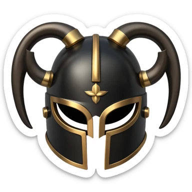 greek black horn helmet sticker