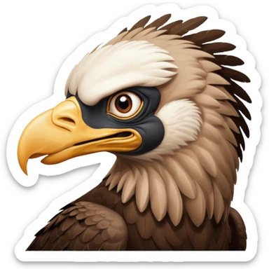 vulture fighting a hawk but cartoonsiha and the vulture and hawk should look distinct from one another sticker