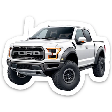 Ford f150 Raptor - Ford (Model Year: 2024) (Iconic colour: White) sticker