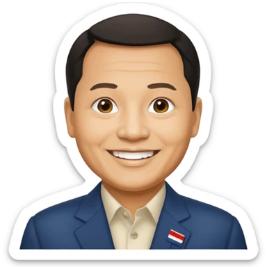 prabowo with text "oke gas" sticker