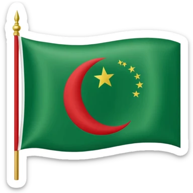 Turkmenistan flag sticker