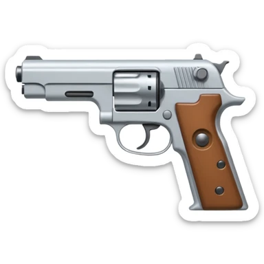 Un persona Blanco una gora de lado y una pistola sticker