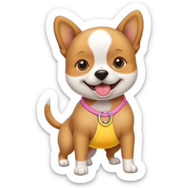 Dog wearing bikini sticker