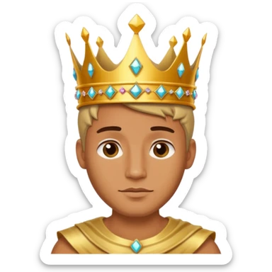 Un hombre persona enamorado y con una corana sticker