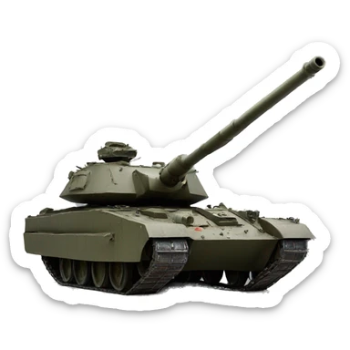 Russian tank 1990 in profile sticker