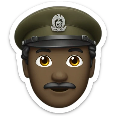 ww2 leader blackhair sticker