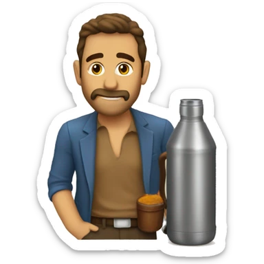 mate y termo al estilo uruguayo sticker