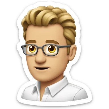 Junger Türke mit Bart der hart arbeitet und müde ist sticker