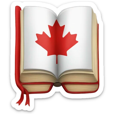 book with canada flag sticker